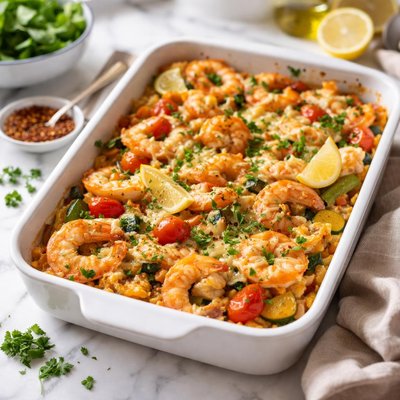 Image of Shrimp and Vegetable Casserole