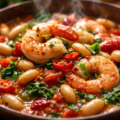 Image of Shrimp and White Bean Stew