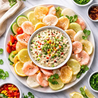 Image of Shrimp Chip and Vegetable Dip