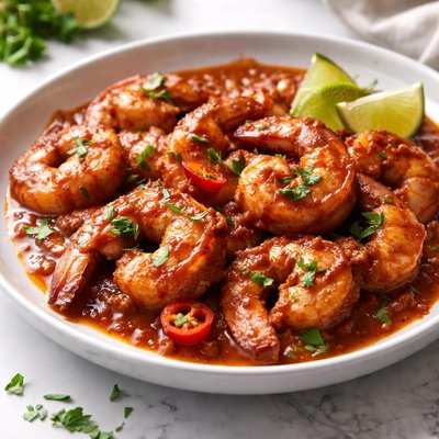 Image of Shrimp in Chipotle Sauce Camarones Enchipotlados