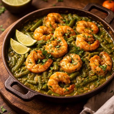 Image of Shrimp in Green Bean Sauce