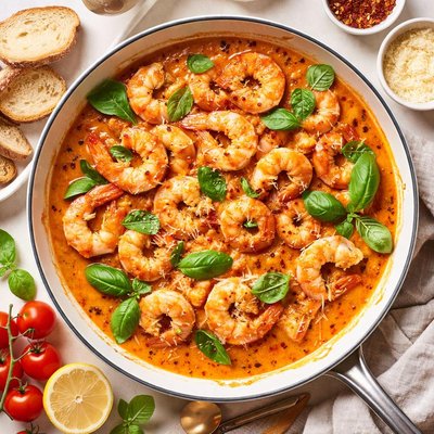 Image of Shrimp in Tomato Cream Sauce