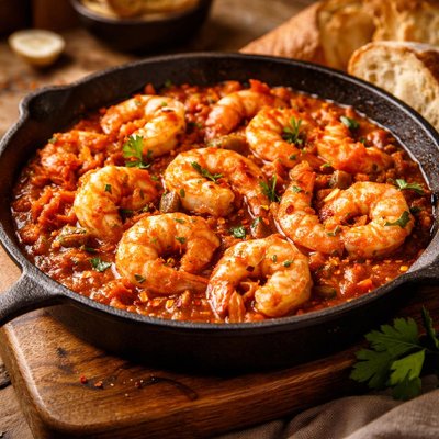 Image of Camarones Paleolíticos en Salsa de Tomate