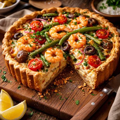 Image of Shrimp Nicoise Quiche