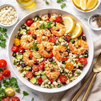 Image of Shrimp Orzo Salad Low Fat
