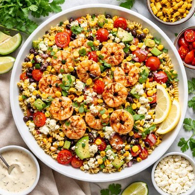 Image of Shrimp Pasta Salad Waco Style