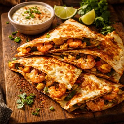 Image of Shrimp Quesadillas with Cajun Remoulade
