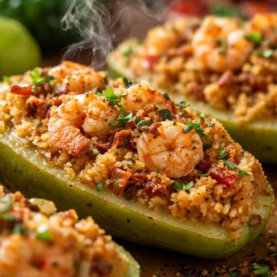 Image of Shrimp Stuffed Mirlitons Nola Cuisine