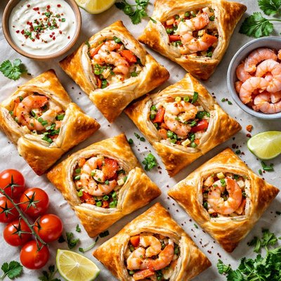 Image of Shrimp Stuffed Puff Pastries