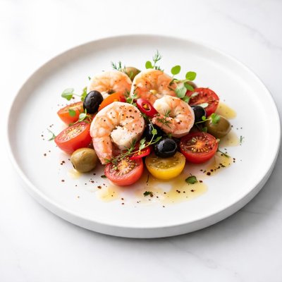 Image of Shrimp Tomato and Olive Cocktail