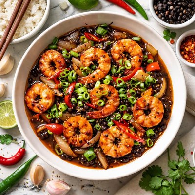 Image of Shrimp with Black Bean Sauce