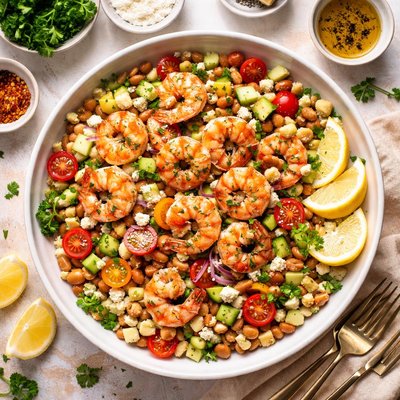 Image of Shrimp with Cannellini Bean Salad