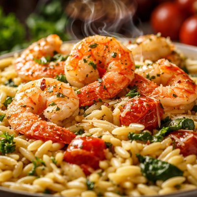 Image of Shrimp with Orzo
