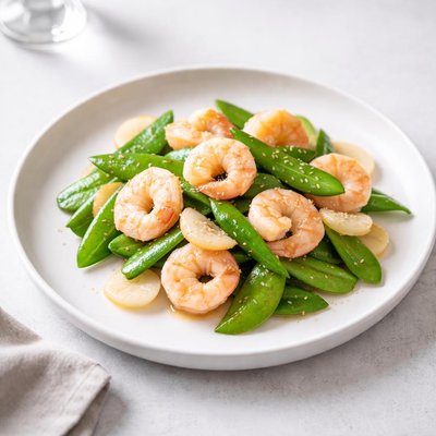 Image of Shrimp with Snow Peas and Water Chestnuts