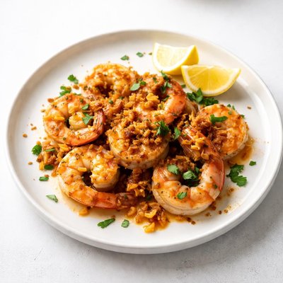 Image of Shrimp with Sweet Toasty Garlic Camarones Al Mojo De Ajo