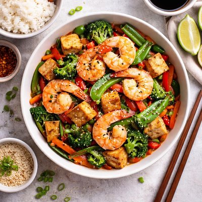 Image of Shrimp with Tofu Stir Fry