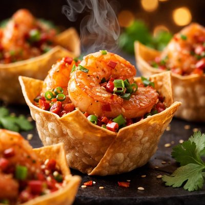 Image of Shrimp Wonton Cups
