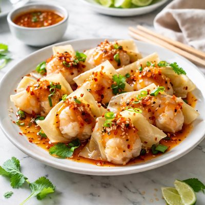 Image of Shrimp Wontons with Sweet Sauce
