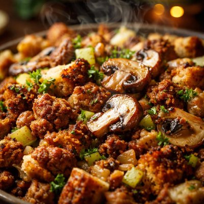 Image of Shrooms and Sausage Dressing