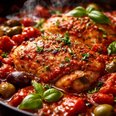 Image of Sicilian Chicken in Tomato Sauce