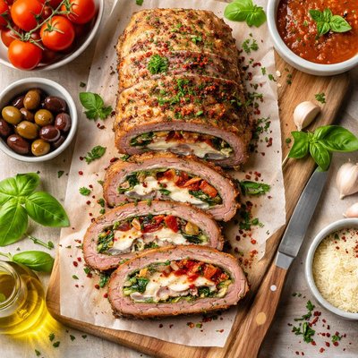 Image of Sicilian Meat Roll Light Meatloaf
