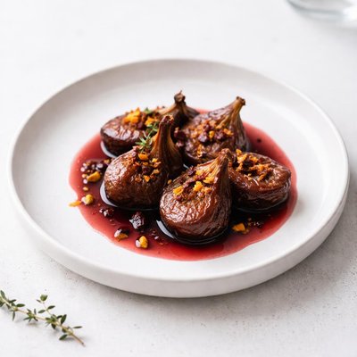 Image of Sika Sto Fourno Baked Figs with Red Wine