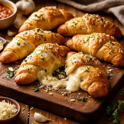 Image of Silly Simple Cheese and Garlic Filled Crescents