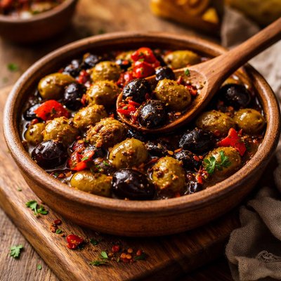 Image of Simmered Chili Olives