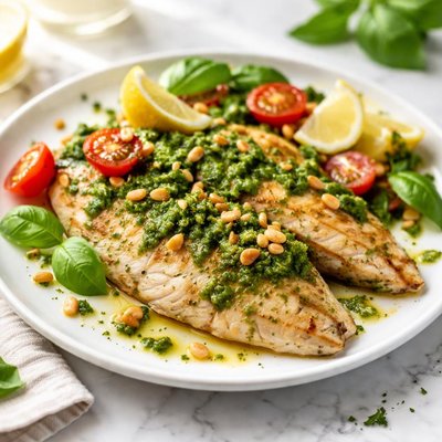 Image of Simple and Quick Tilapia Pesto
