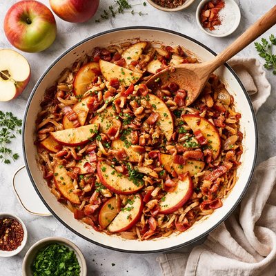 Image of Simple Apple Bacon Saute