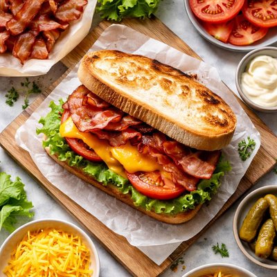 Image of Simple Bacon Cheddar Sandwich