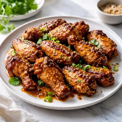 Image of Simple Baked Soy Sauce Garlic Chicken Wings