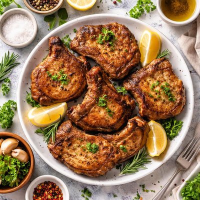 Simple Basic Pan Fried Pork Chops Recipe