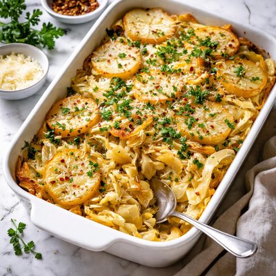 Image of Simple Cabbage and Potato Bake
