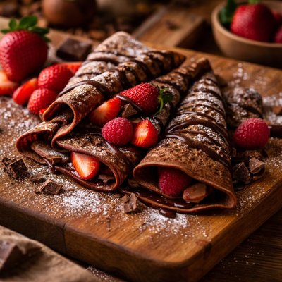 Image of Simple Chocolate Crepes