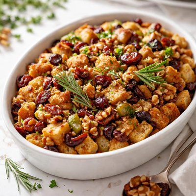 Image of Simple Cranberry and Toasted Walnut Stuffing