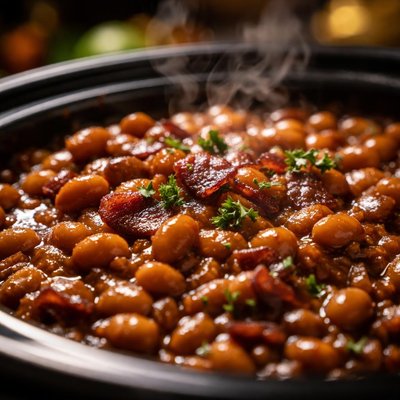 Image of Simple Crock Pot Baked Beans