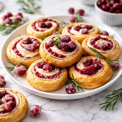 Image of Simple Delicious Cranberry Cream Cheese Pinwheels