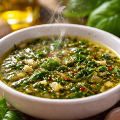 Image of Simple Garlic Basil Oil