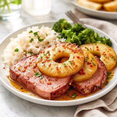 Image of Simple Ham and Pineapple Dinner