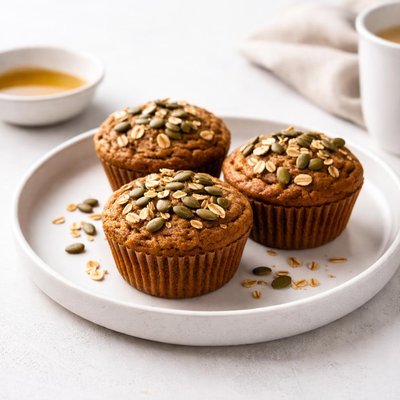 Image of Simple Healthy Pumpkin Muffins