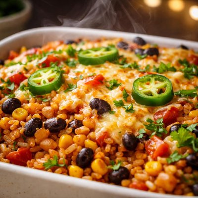 Image of Simple Mexican Rice and Bean Bake