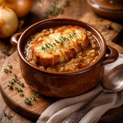 Image of Simple Microwave French Onion Soup