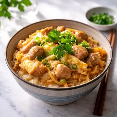 Image of Simple Oyako Donburi Oyakodon