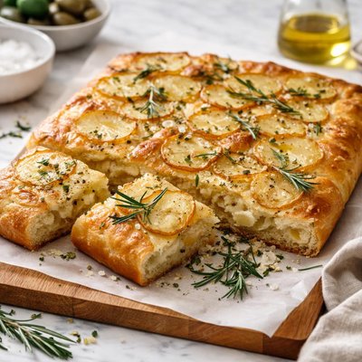 Image of Simple Potato and Rosemary Focaccia