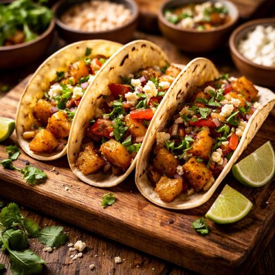 Image of Simple Potato Tacos Vegetarian
