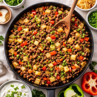 Image of Simple Quick Easy Hamburger Hash