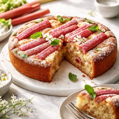 Image of Simple Rhubarb Cake