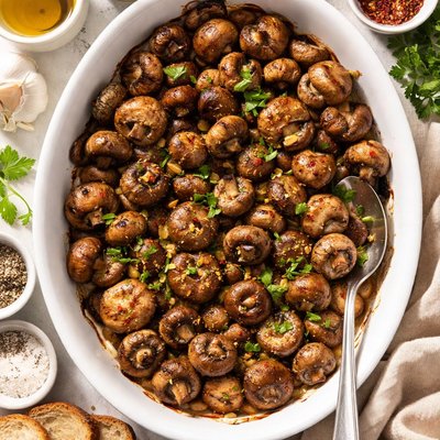 Image of Champiñones Asados Simples Bajos en Carbohidratos