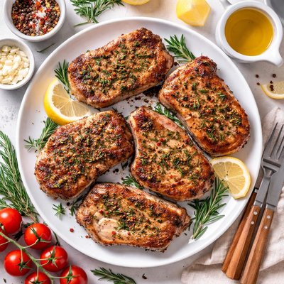 Image of Simple Rosemary Rubbed Pork Chops